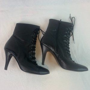 Ash Poppies Lace Up ankle Boots with 3.5" Heels